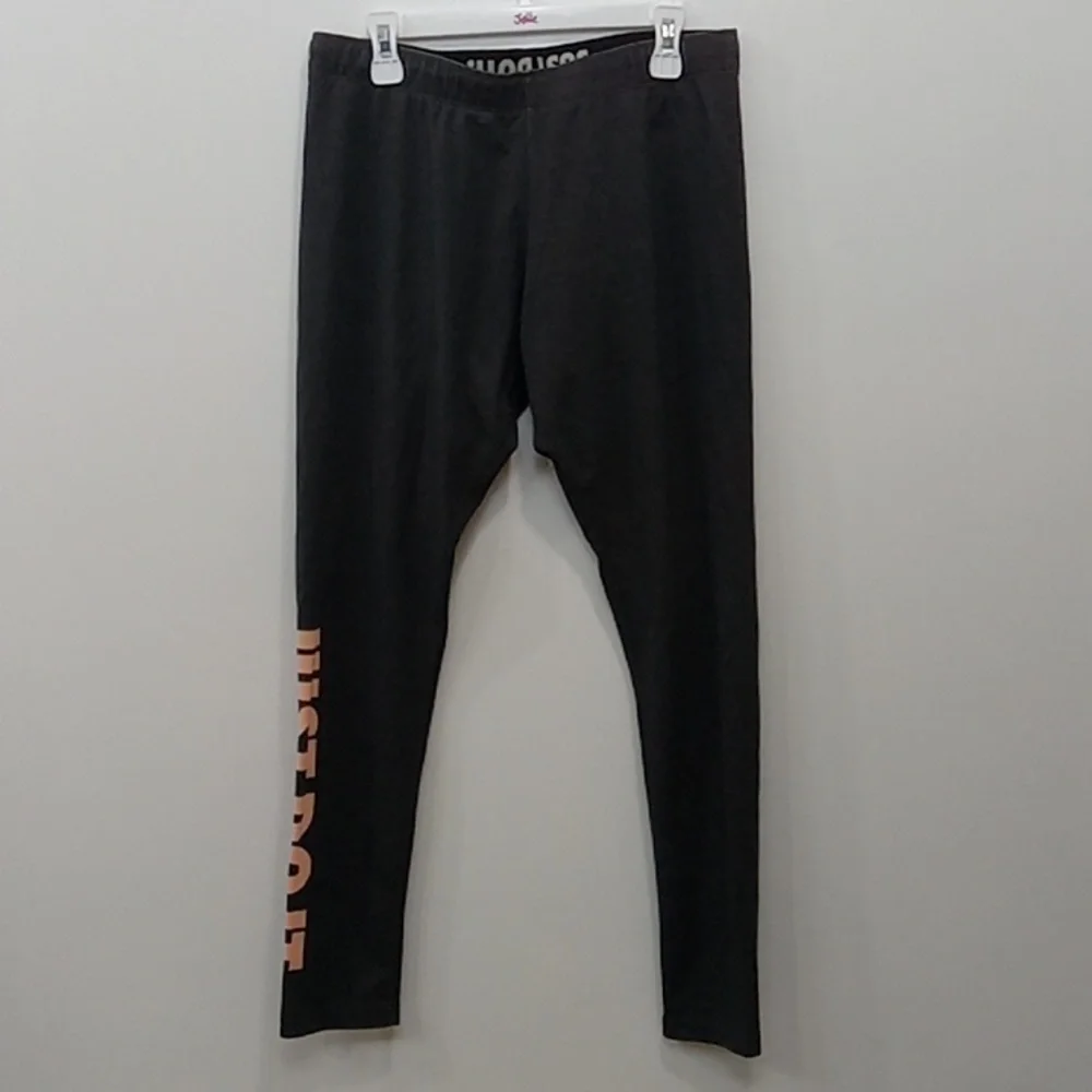 Nike Just Do It Leggings Joggers Stretchy Workout Pants Youth Girls Sz 14 EUC!